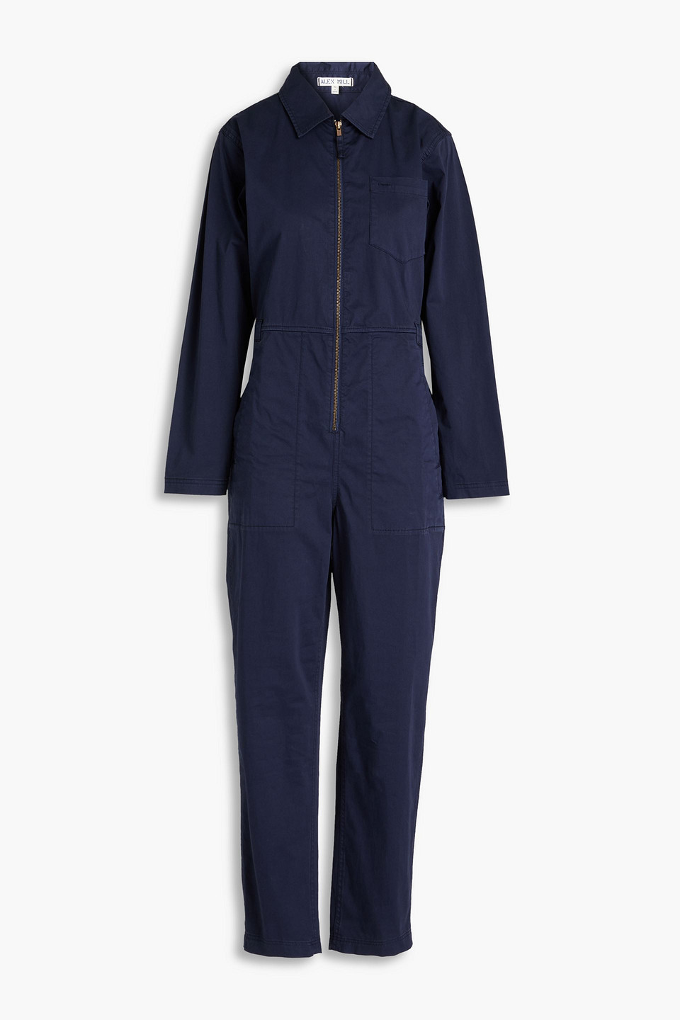 Alex Mill Stretch-cotton Jumpsuit In Navy