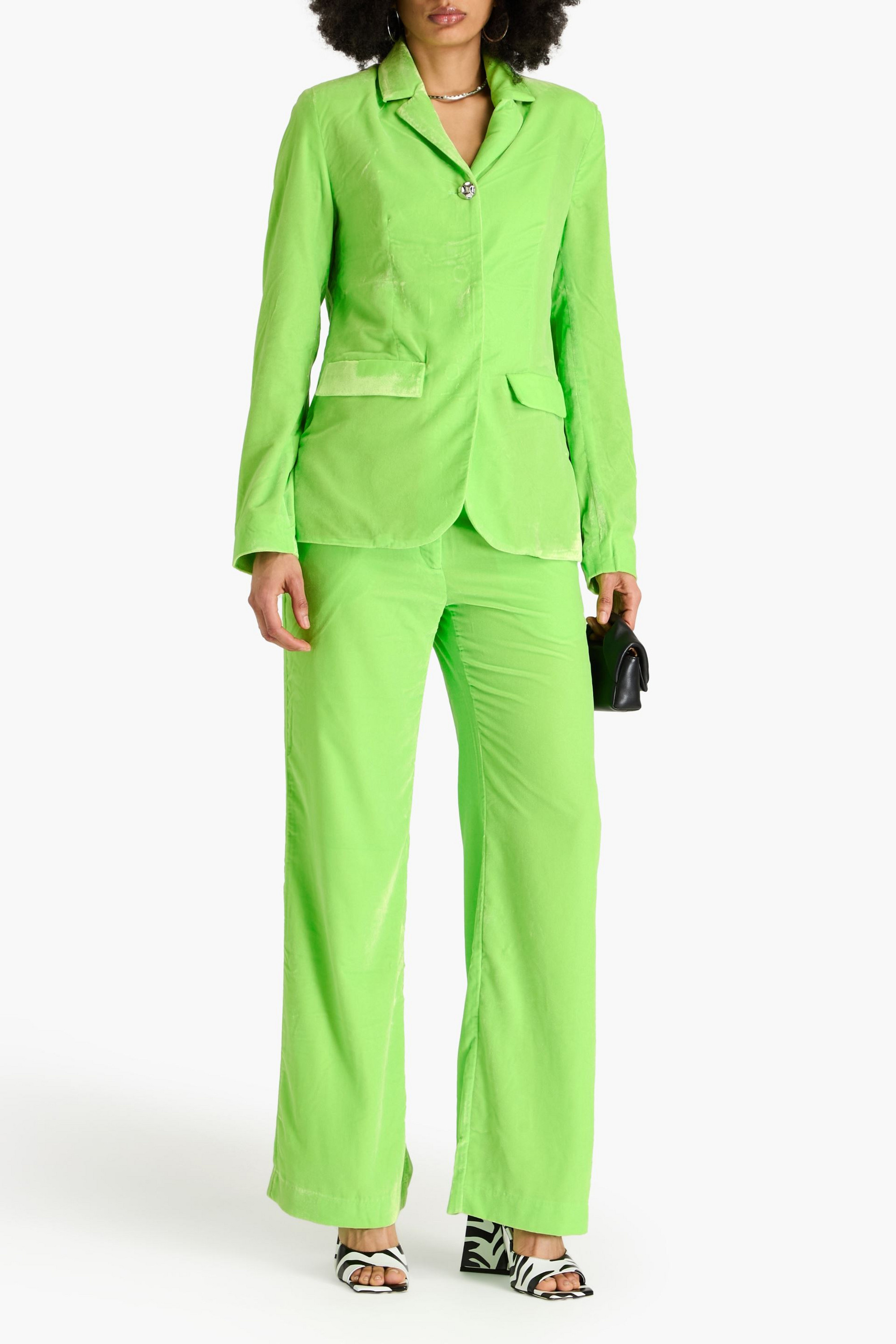 Stine Goya Archi velvet blazer
