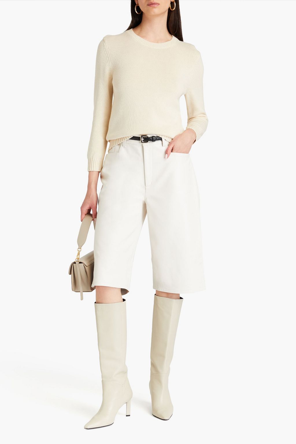 THEORY Cotton and cashmere-blend sweater