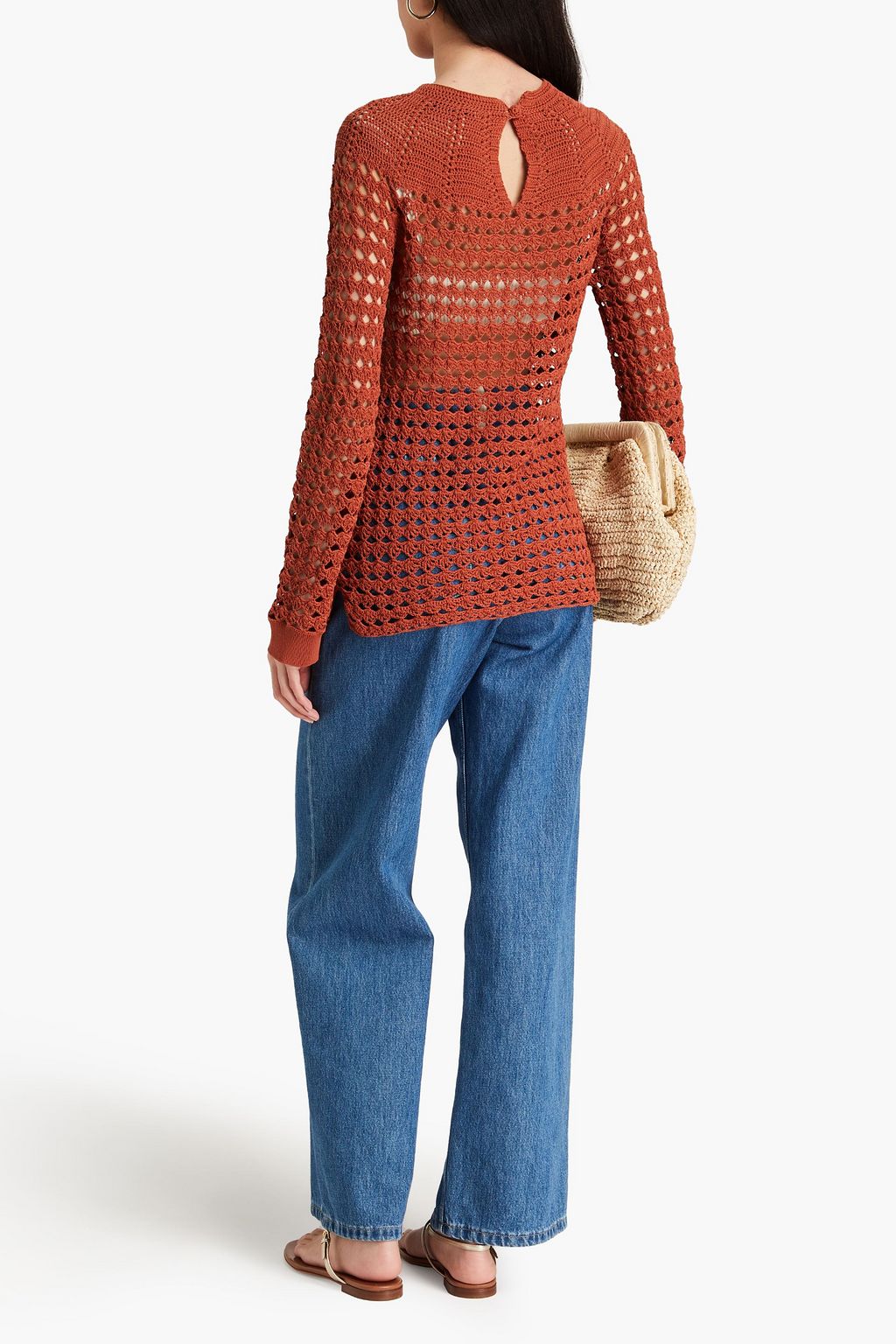 VALENTINO GARAVANI Crocheted cotton sweater