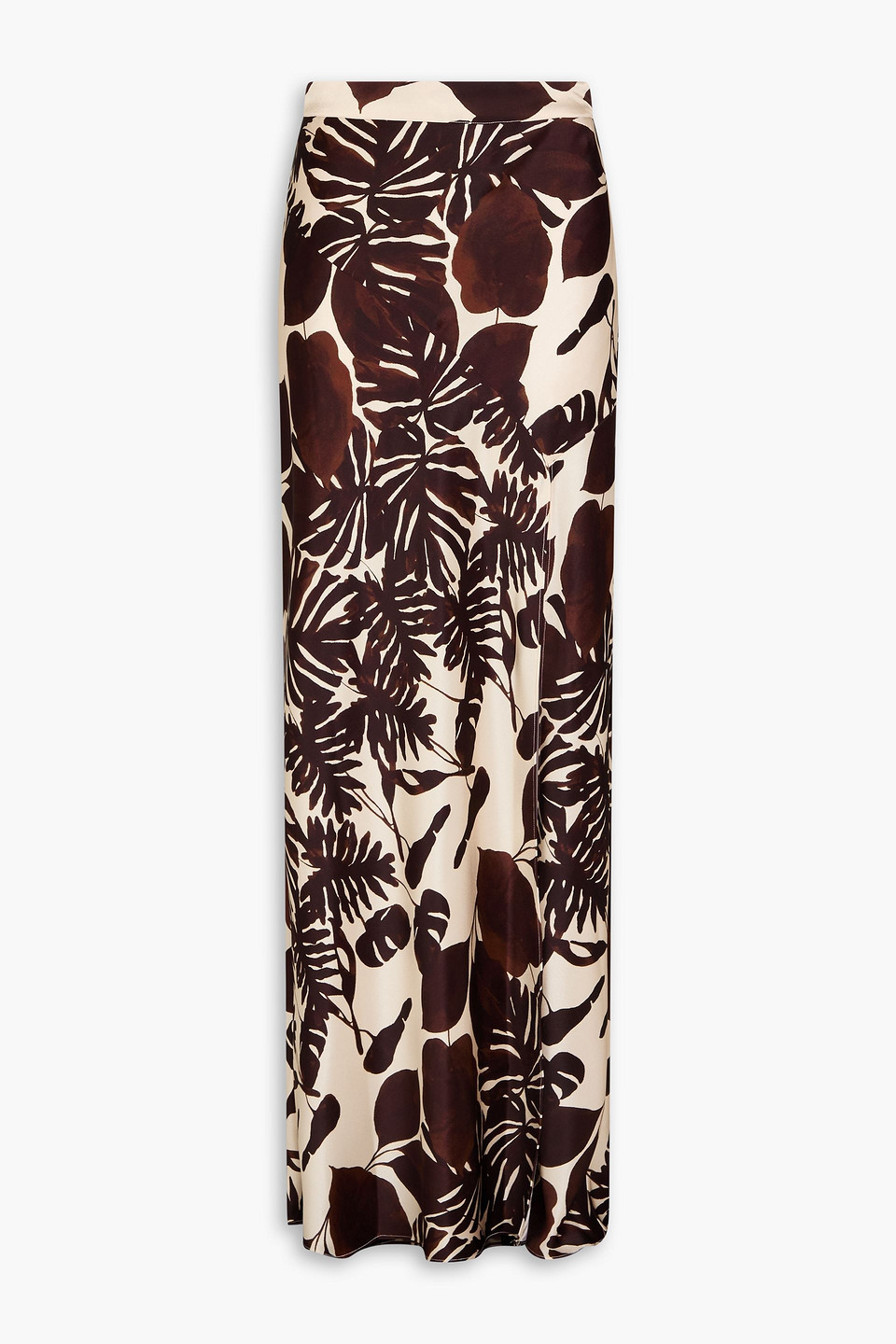 Nicholas Dierra Maxirock Aus Satin Mit Print In Schokolade