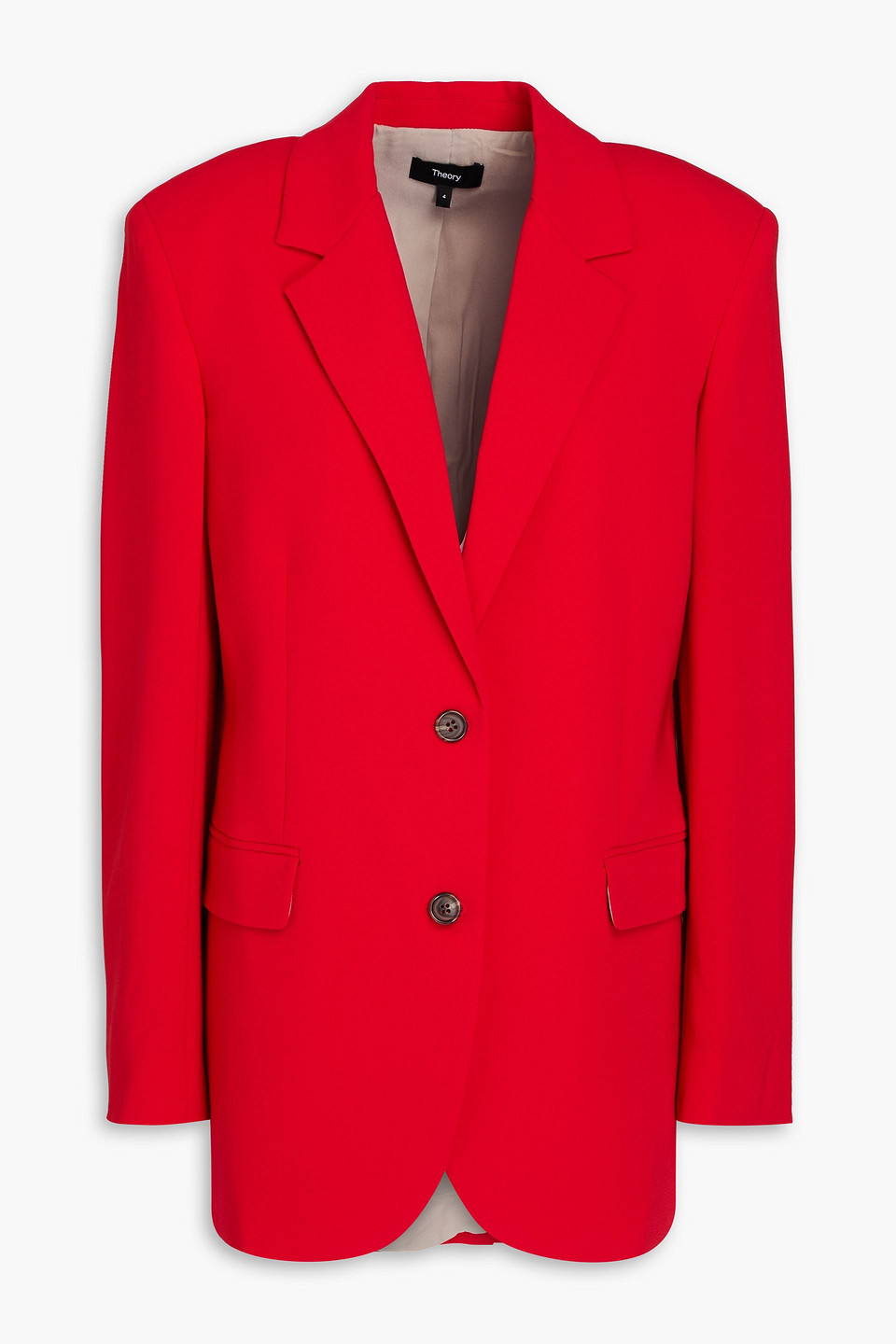 Theory Crepe Blazer In Red