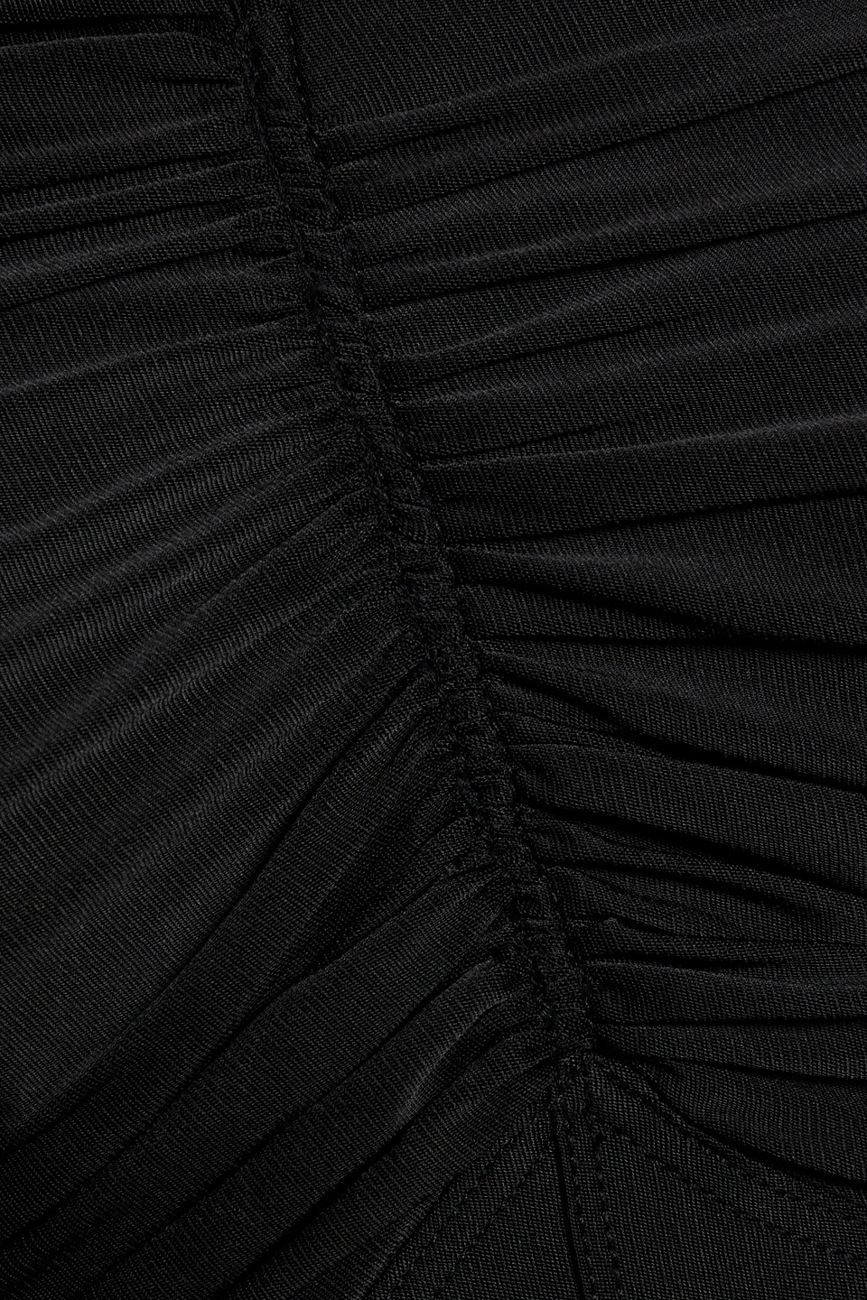 Rabanne Off-the-shoulder Ruched Stretch-jersey Peplum Top In Black