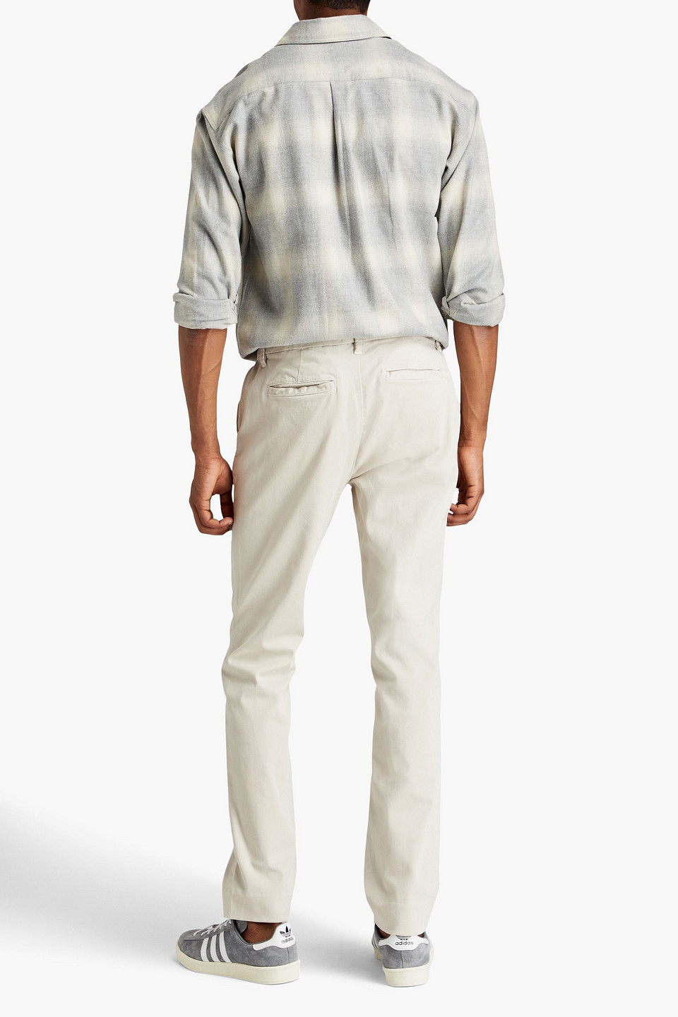 Frame Slim-fit Lyocell-blend Moleskin Chinos In Ecru