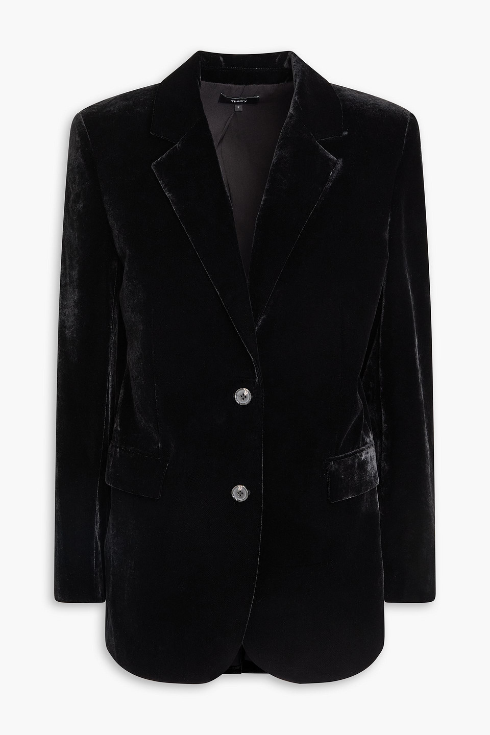 Theory Velvet Blazer In Black