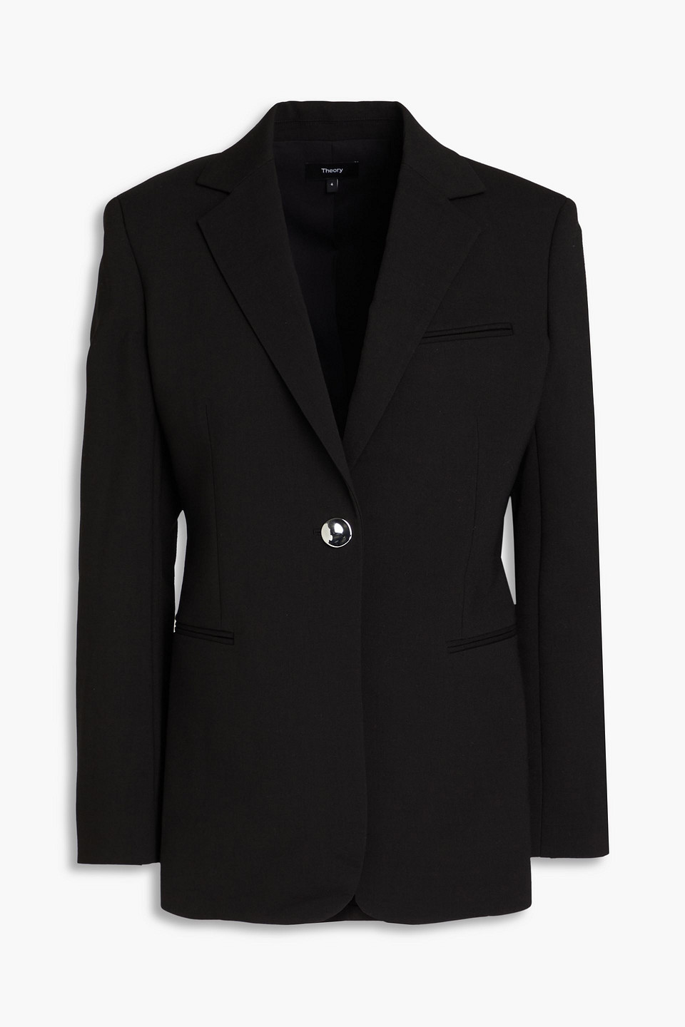 Theory Crepe Blazer In Black