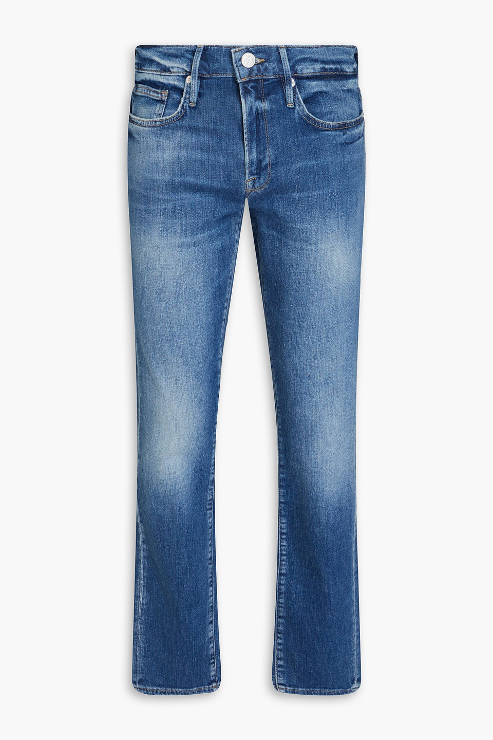 Frame L'homme Faded Denim Jeans In Blue