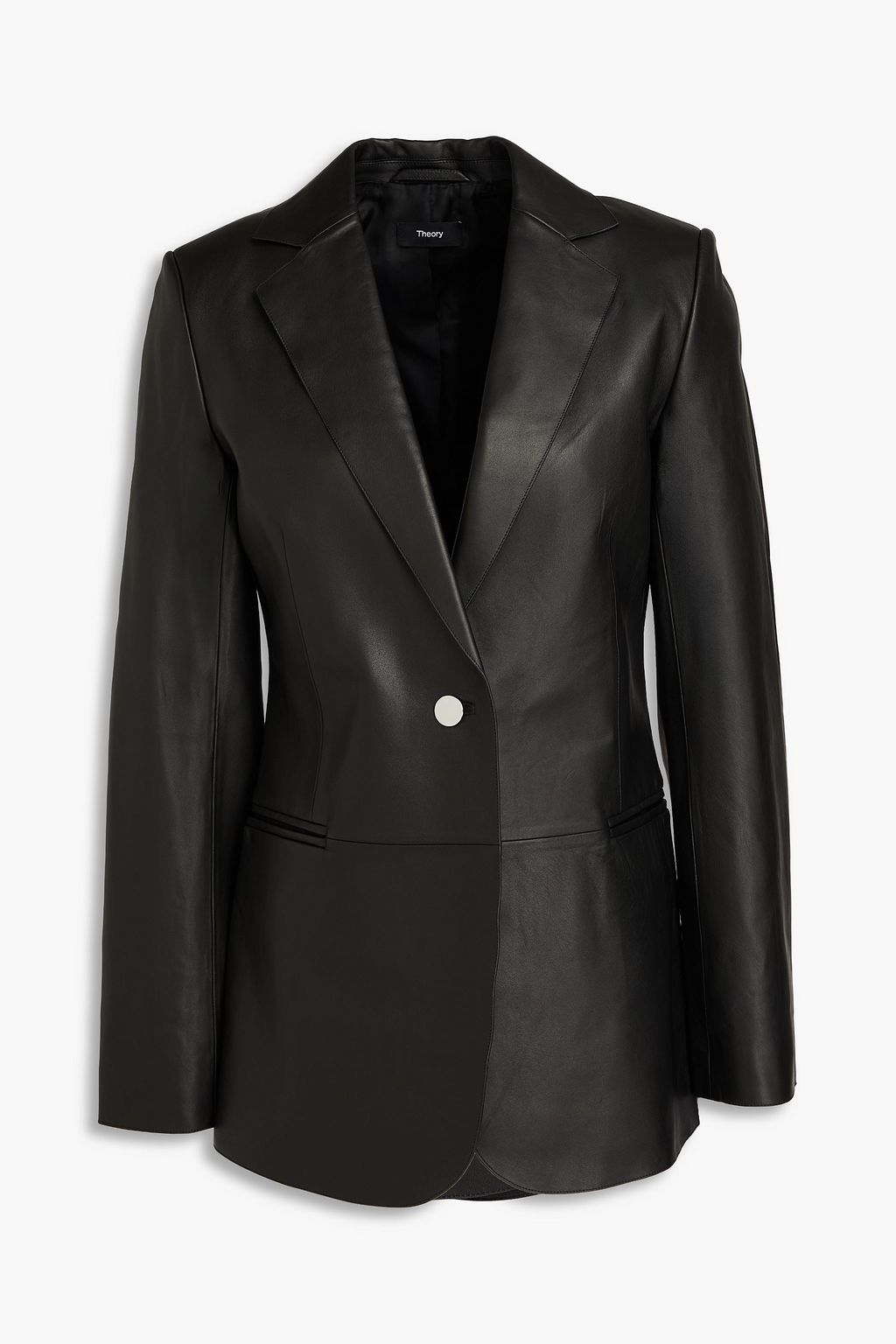 Leather blazer black US 0