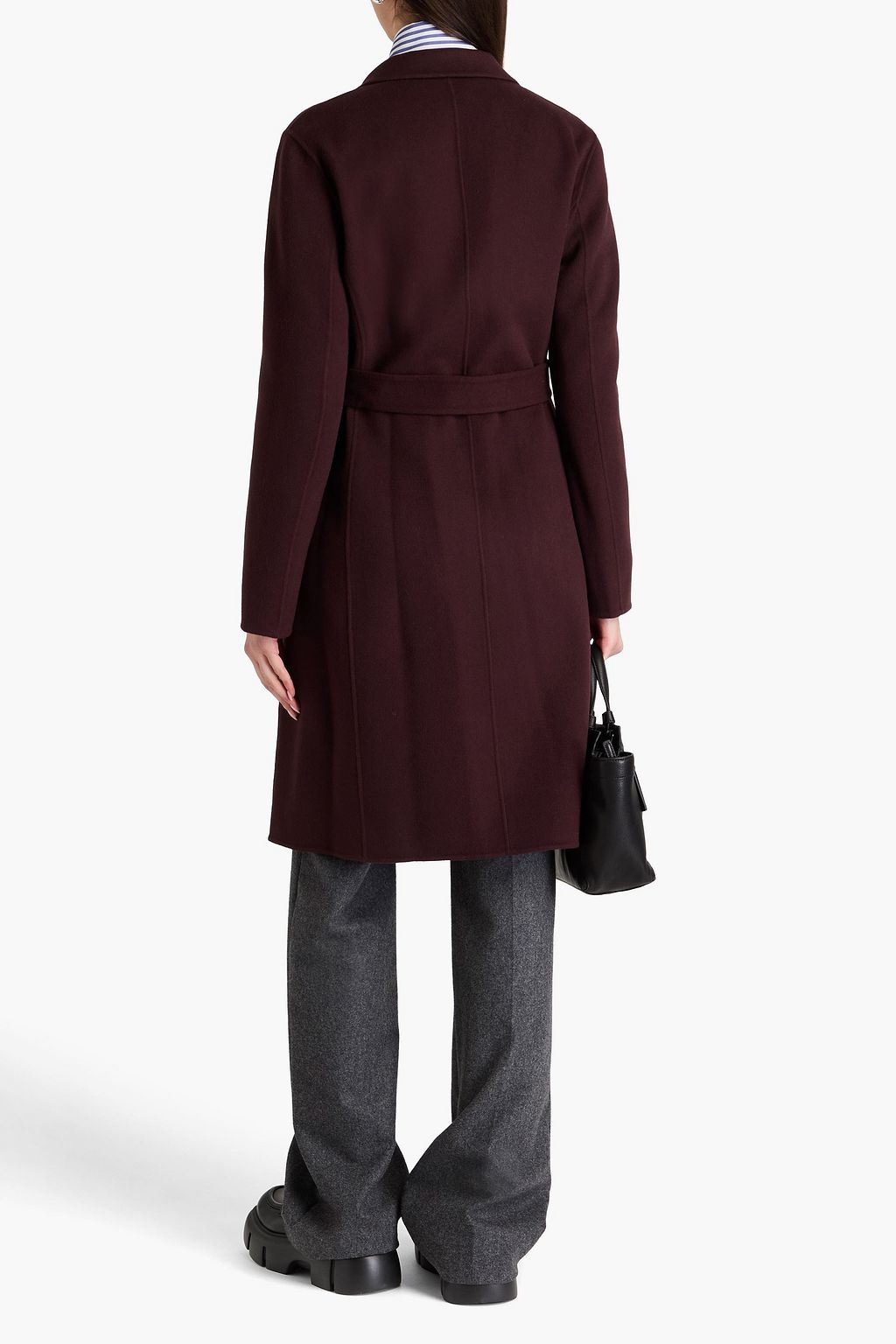 THEORY Belted wool and cashmere-blend felt coat