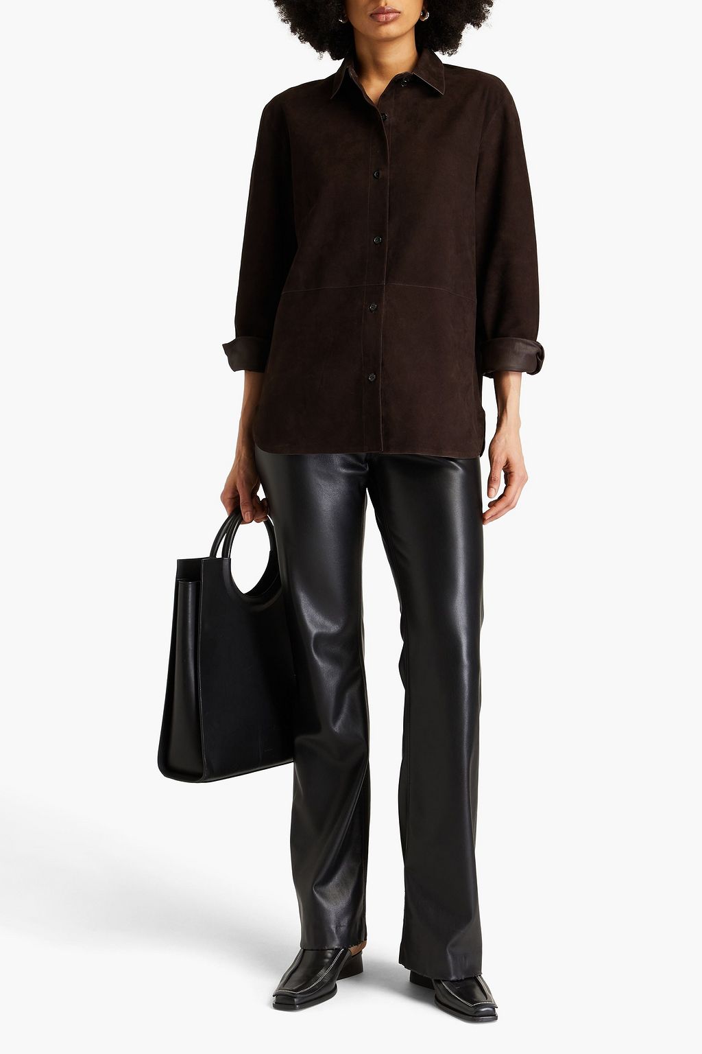 THEORY Suede shirt