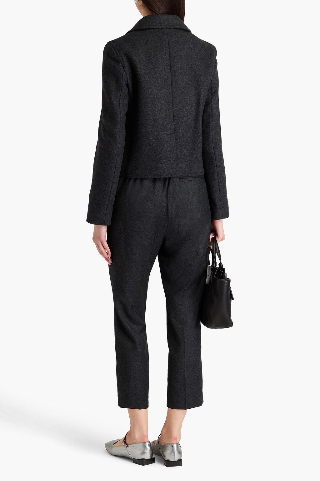 THEORY Double-breasted wool-blend felt coat