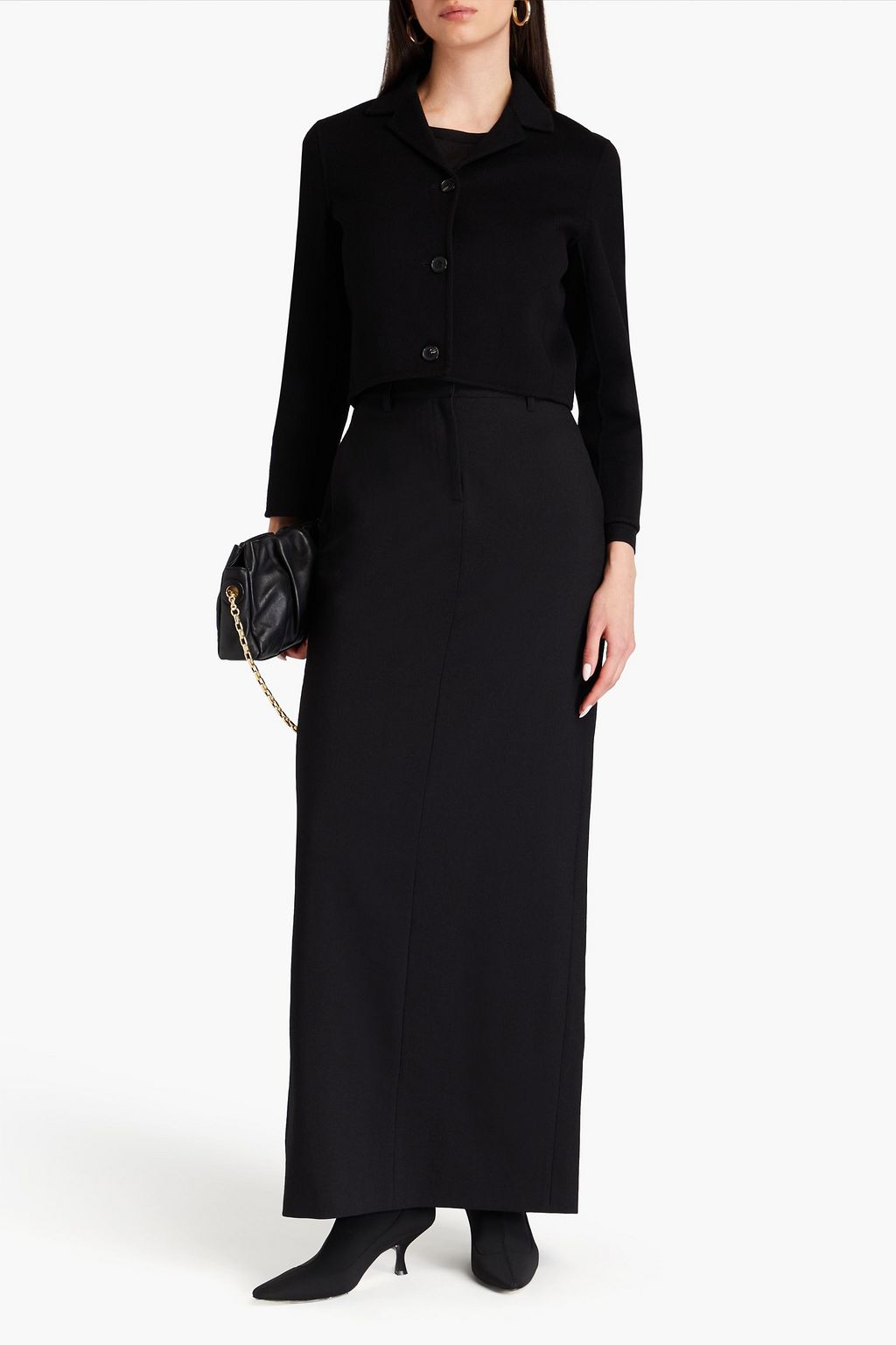 THEORY Cropped wool and cashmere-blend felt jacket