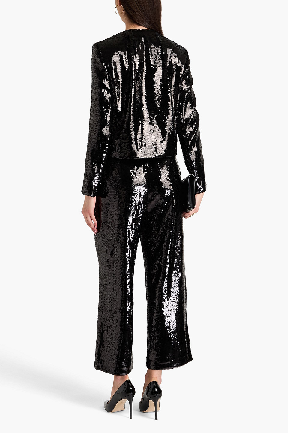 Theory Sequined Satin Jacket In Black