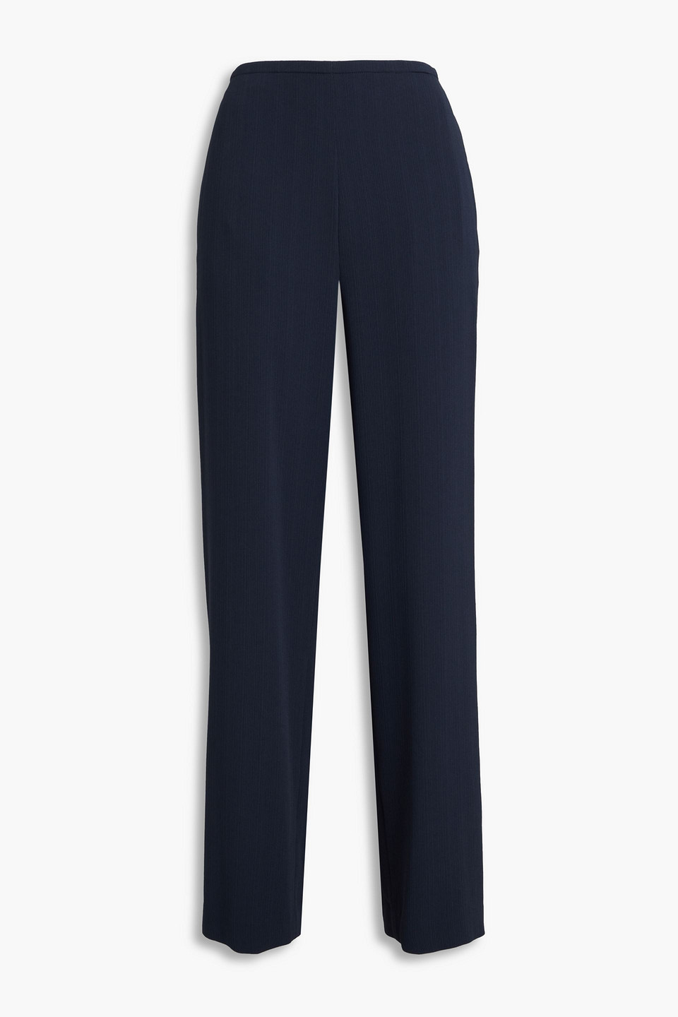 Theory Crepon Straight-leg Pants In Navy