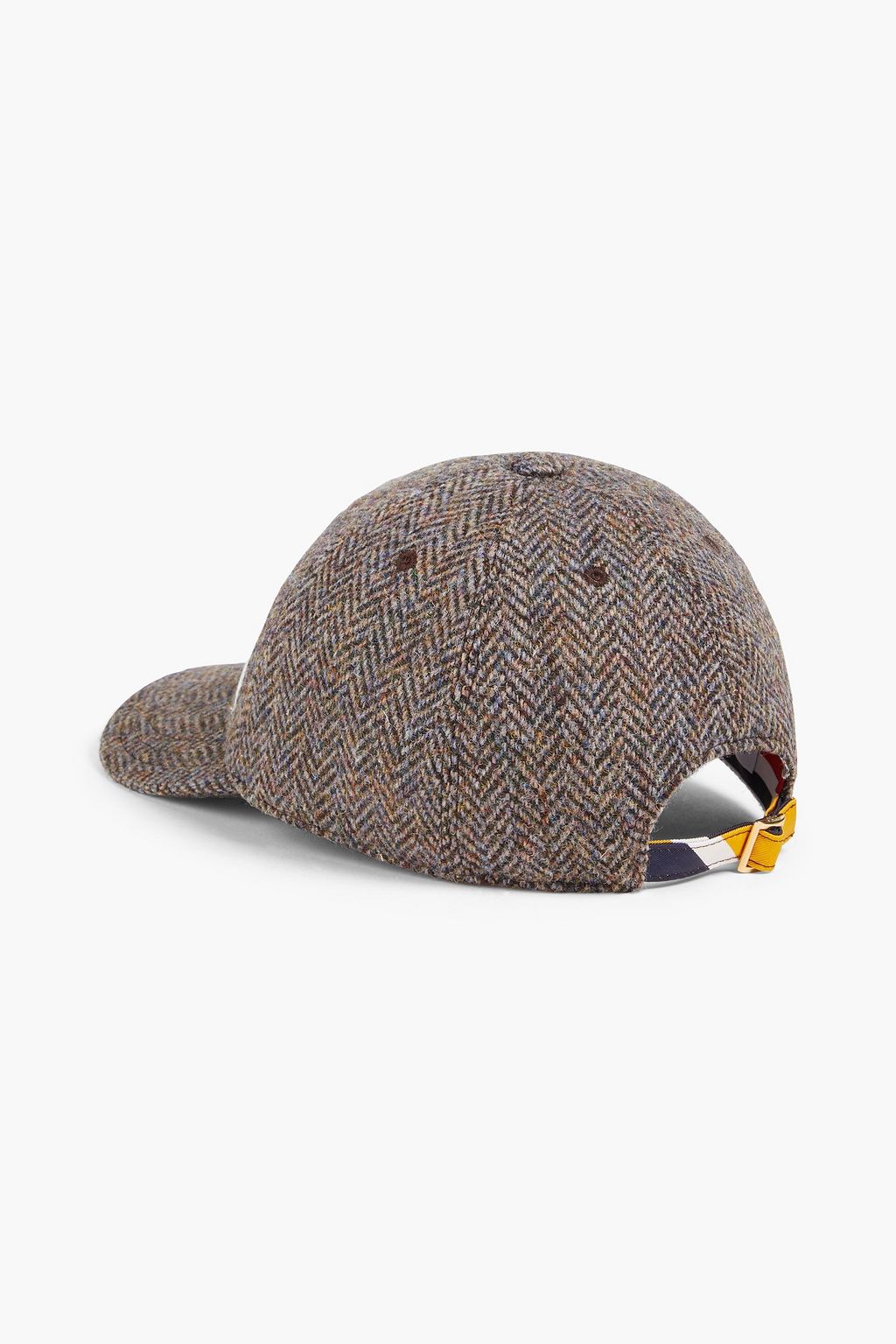 THOM BROWNE Herringbone wool-tweed baseball cap