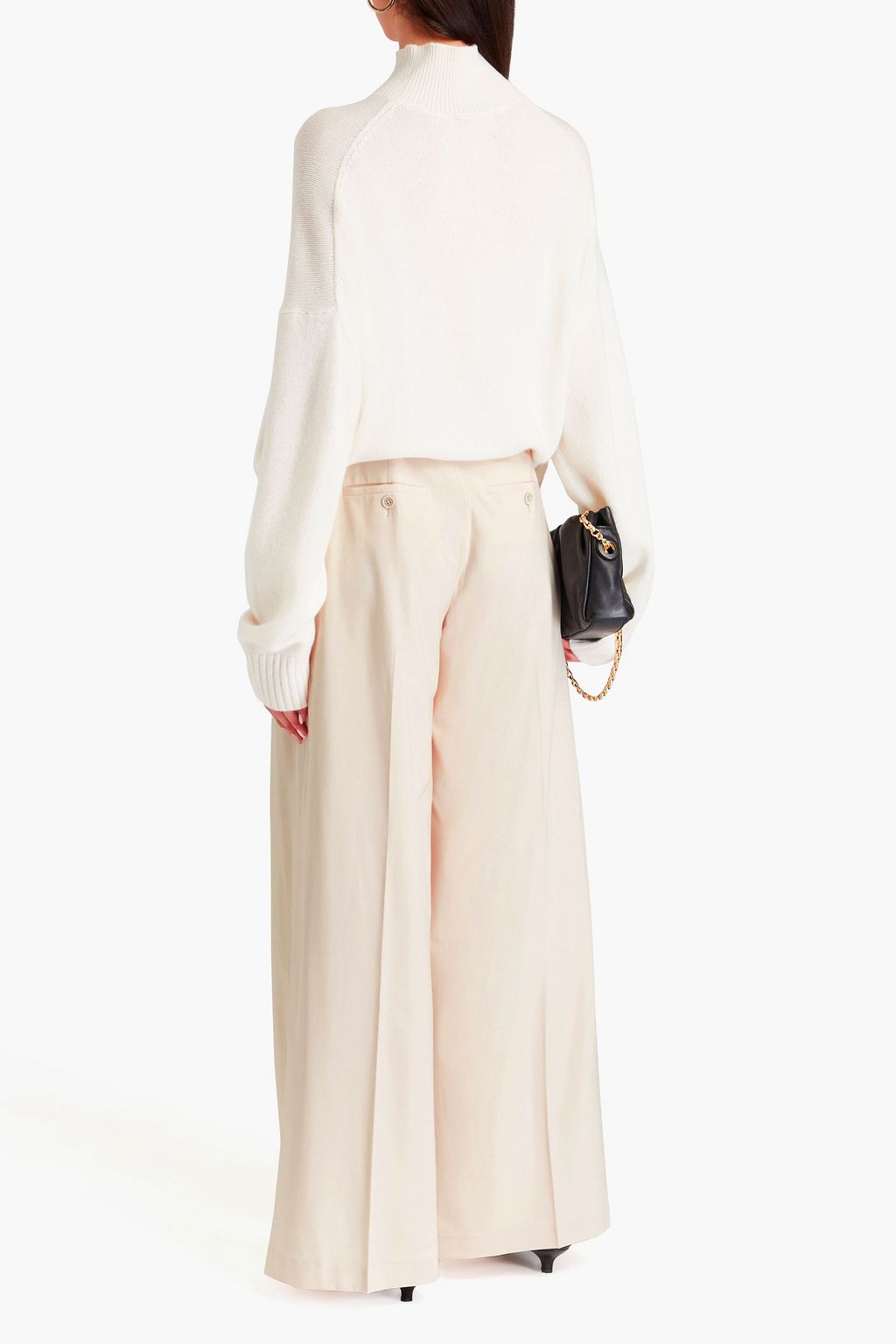 THEORY Pleated wool-blend wide-leg pants