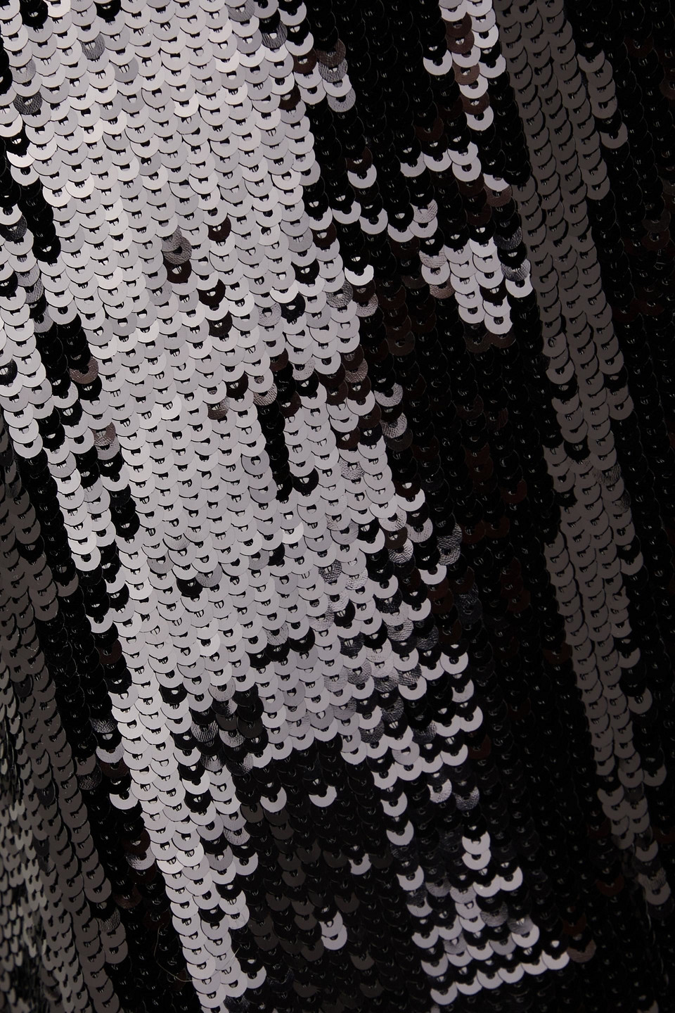 Theory Sequined Crepe Mini Dress In Black