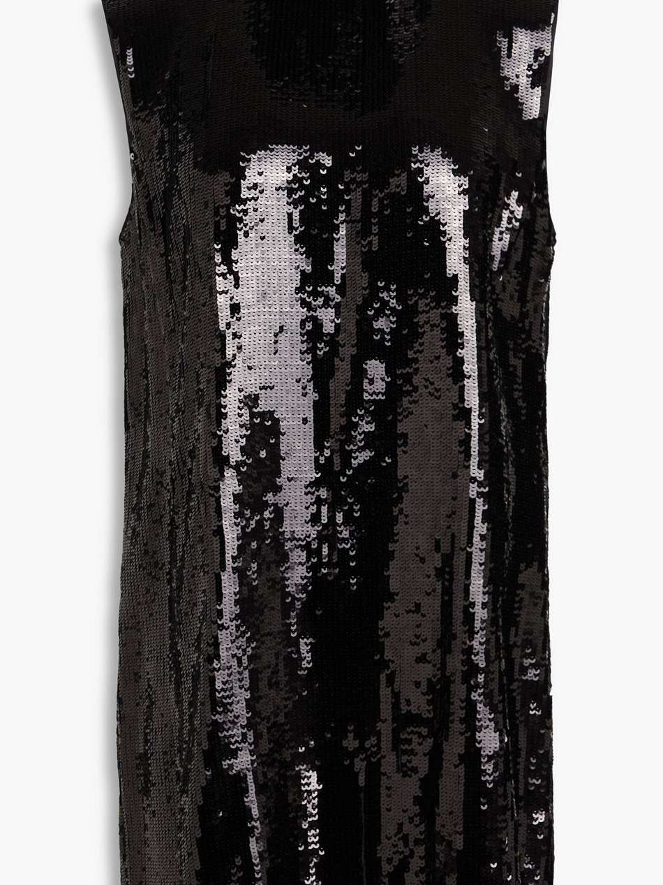 sequined crepe mini dress