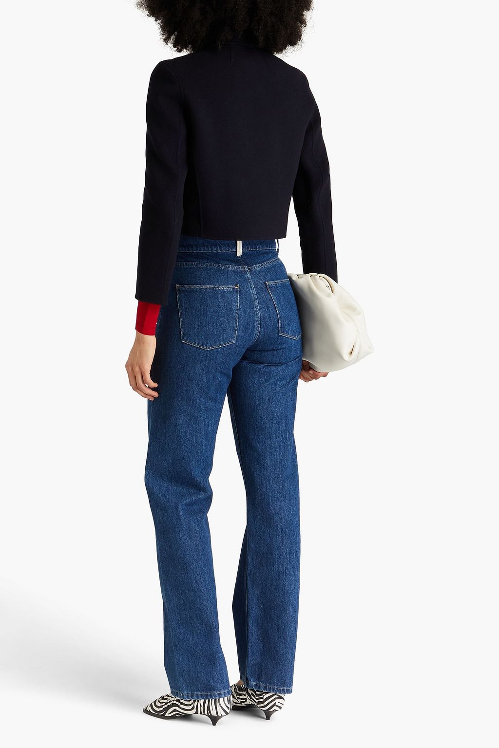 THEORY Cropped wool and cashmere-blend felt jacket
