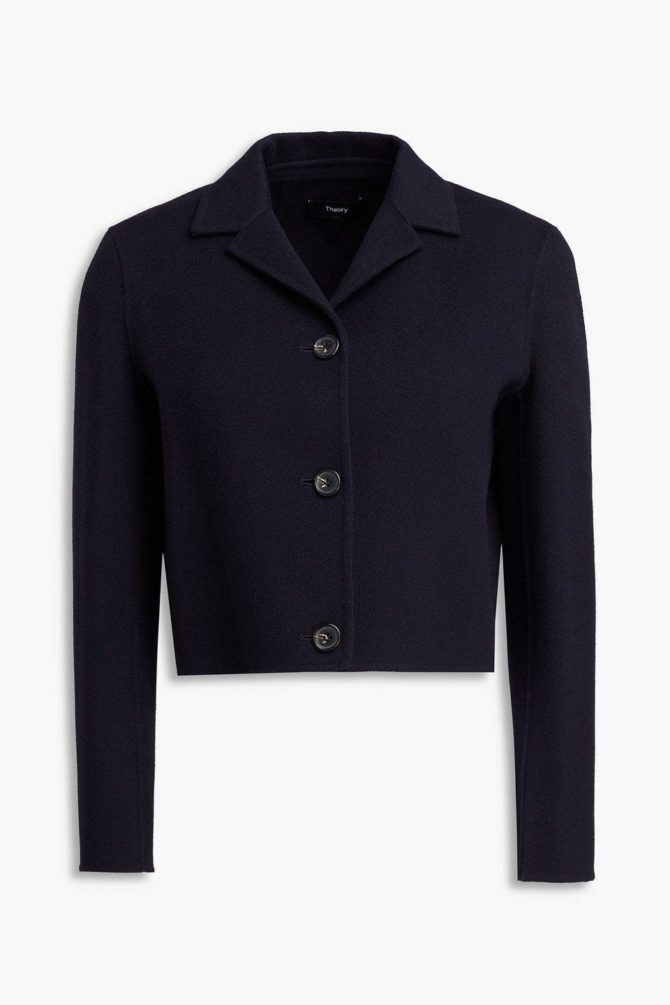 Cropped wool and cashmere-blend felt jacket