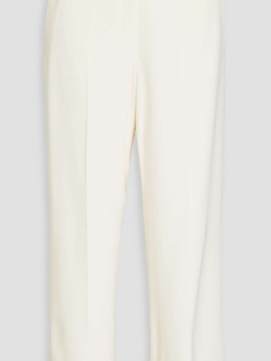 cropped crepe straight-leg pants
