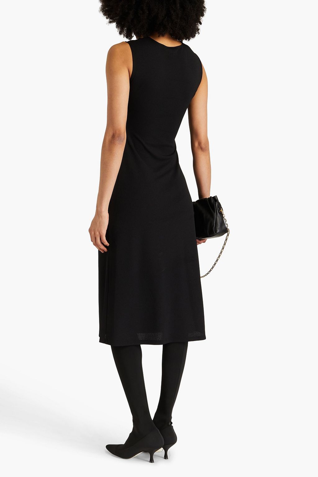 THEORY Draped crepe midi dress