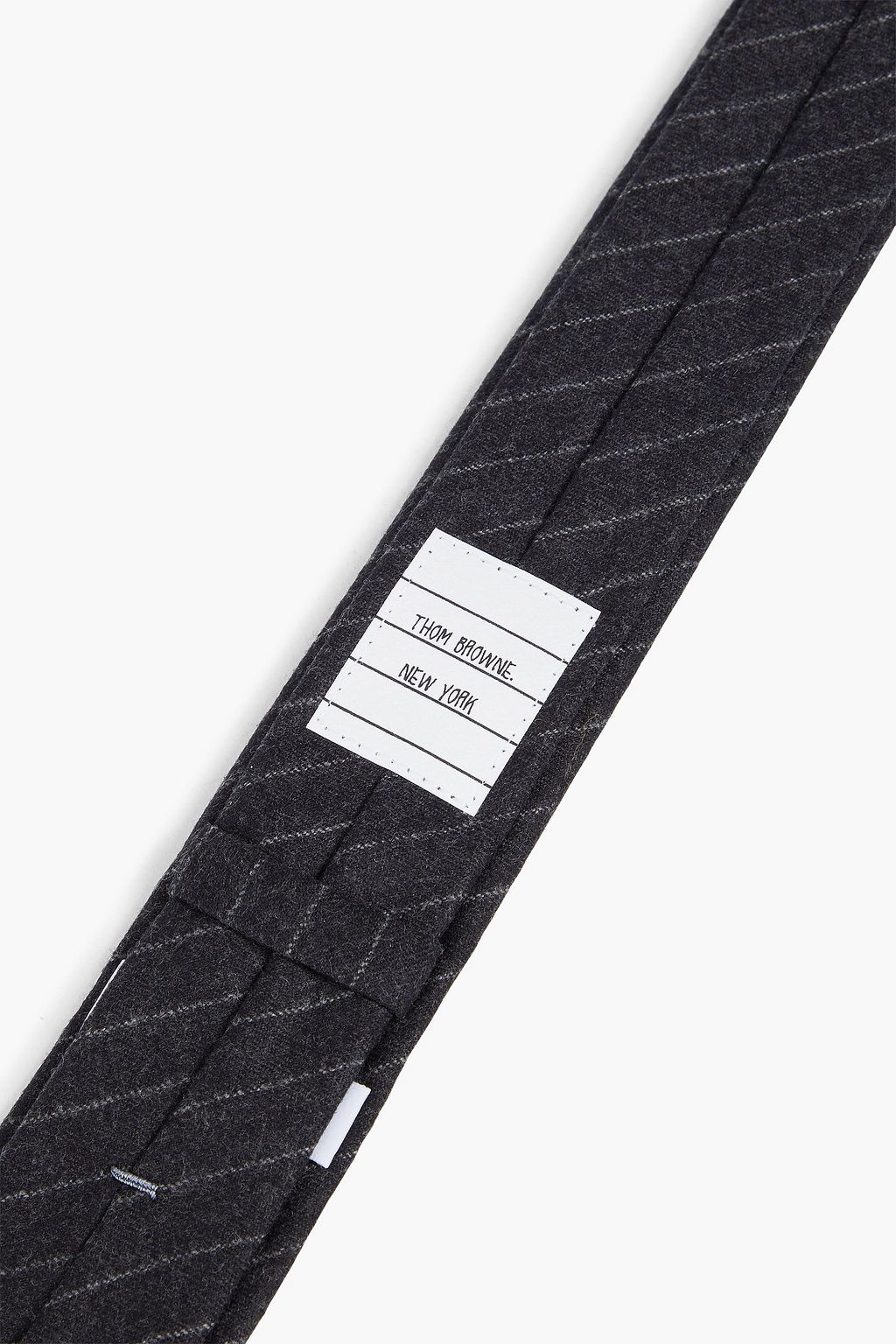 THOM BROWNE Pinstriped wool-flannel tie