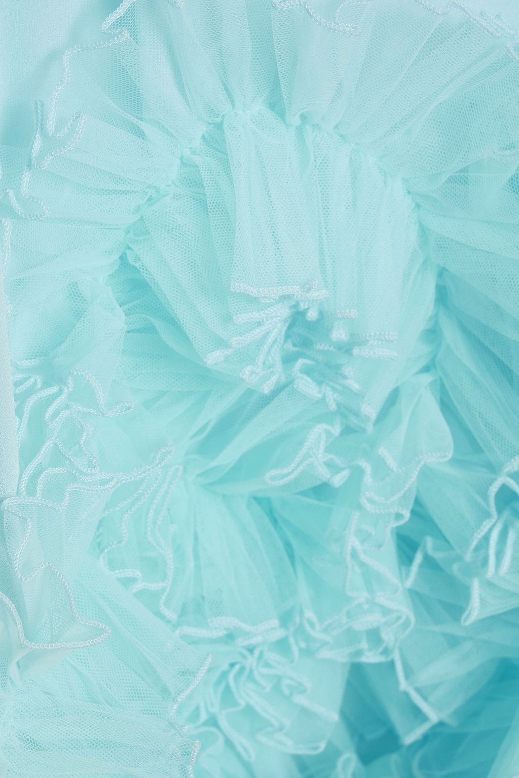 BADGLEY MISCHKA Ruffled chiffon gown