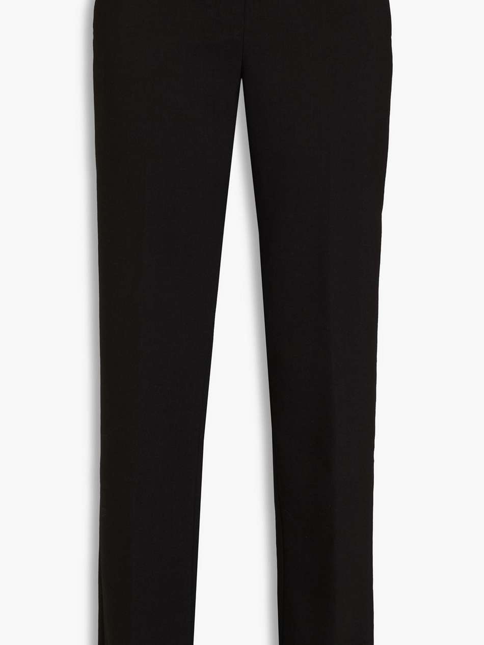twill straight-leg pants