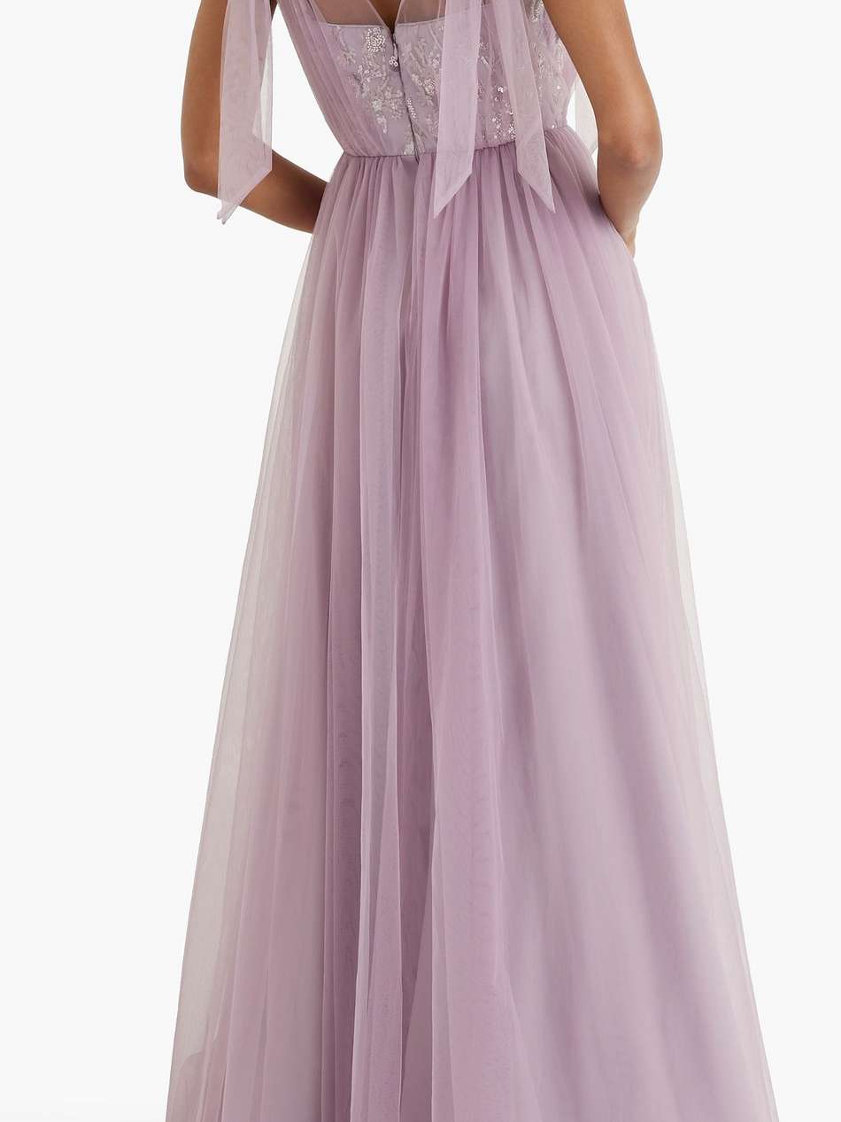 embellished tulle gown