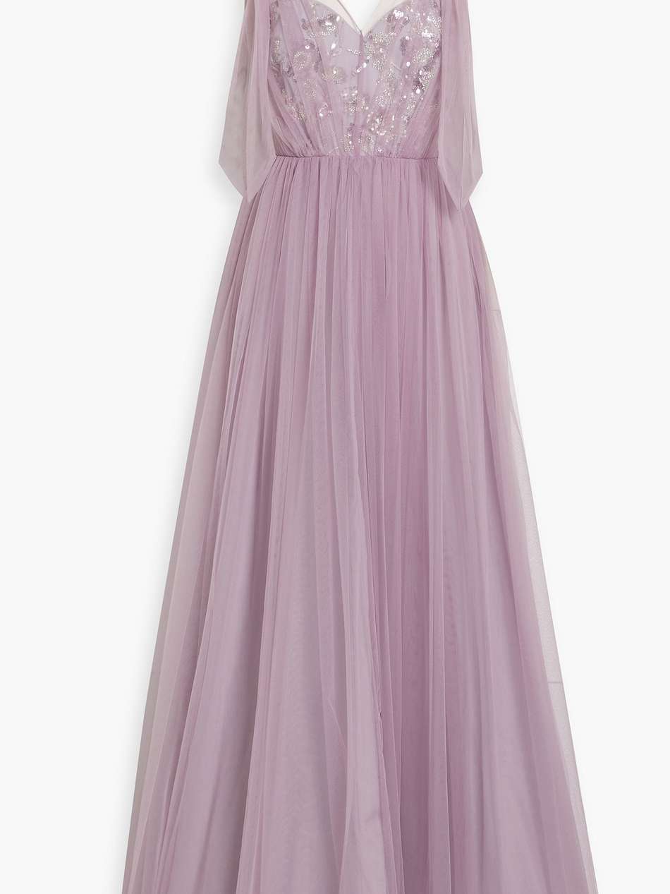 embellished tulle gown