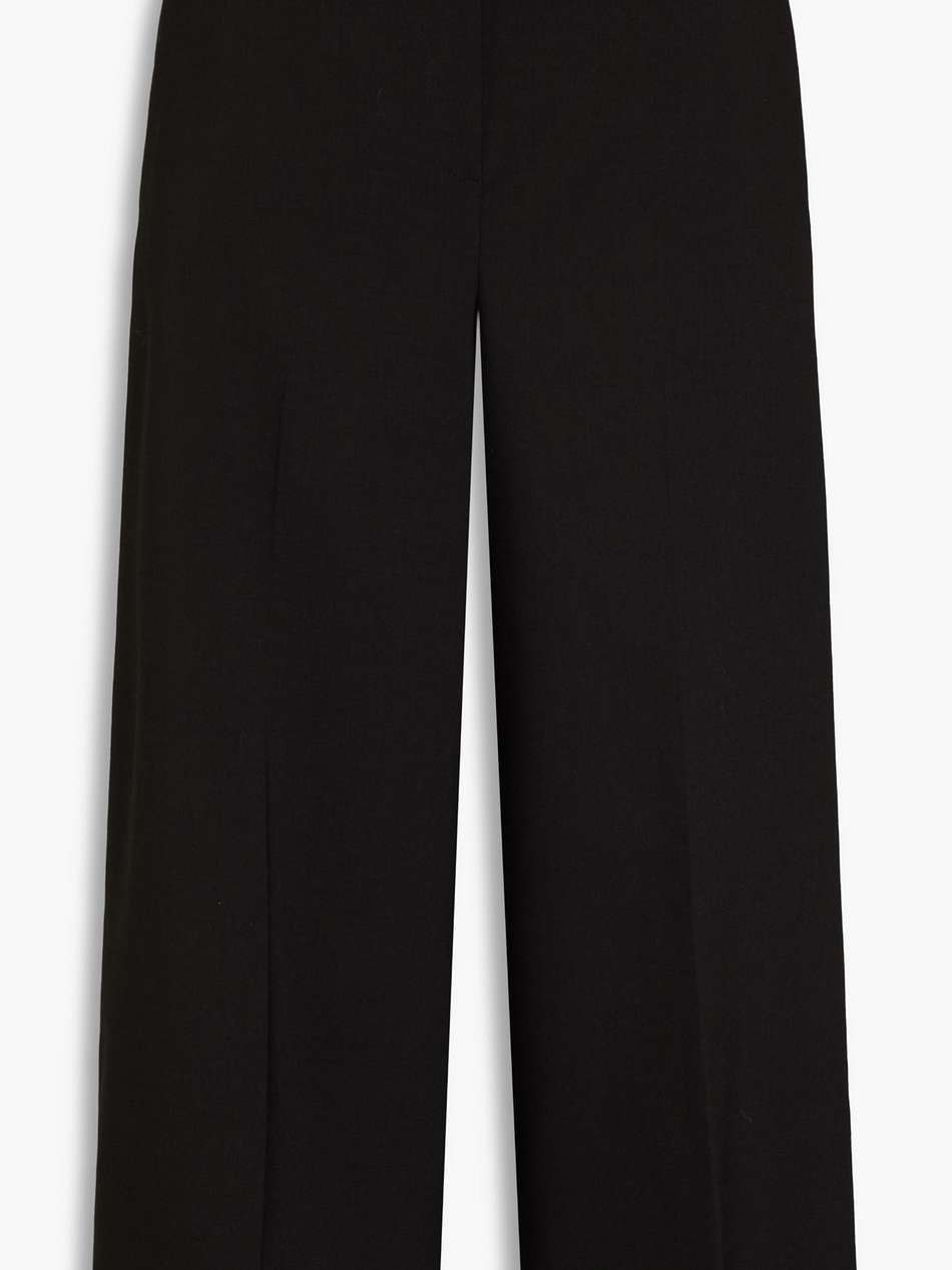 cropped twill wide-leg pants