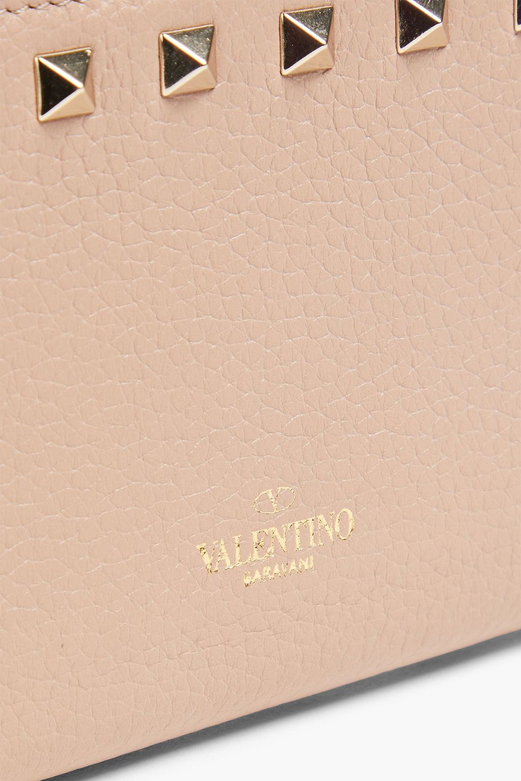 VALENTINO GARAVANI Rockstud pebbled-leather wallet