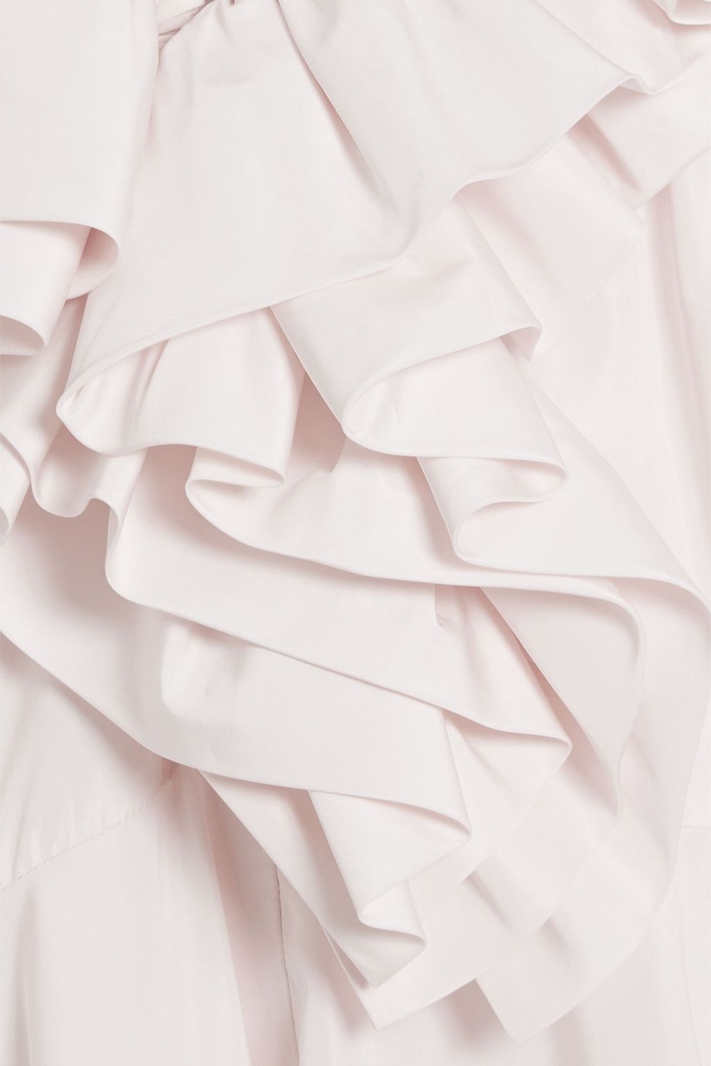 JIL SANDER Ruffled taffeta midi dress