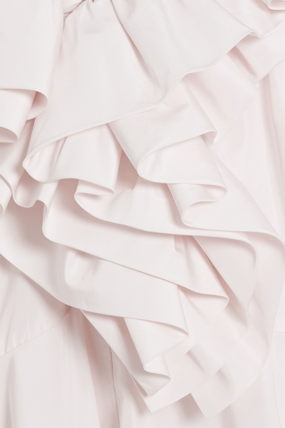 Jil Sander Ruffled Taffeta Midi Dress In Pastel Pink
