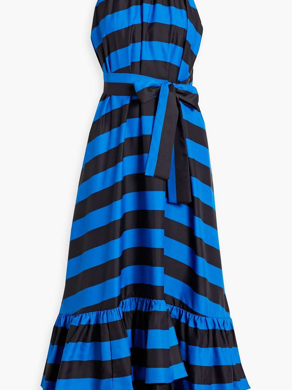 jovie striped faille maxi dress