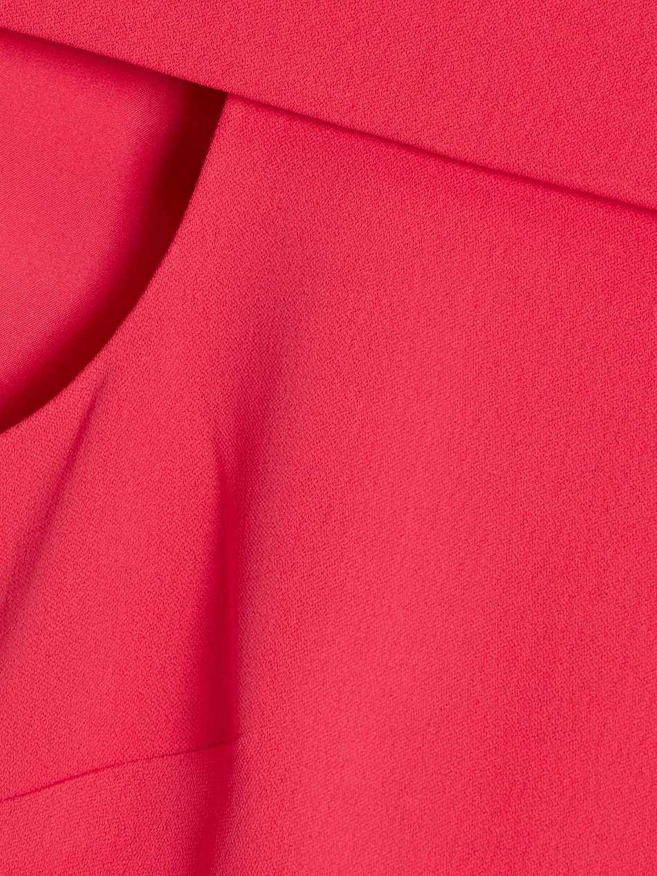 cape-effect crepe dress