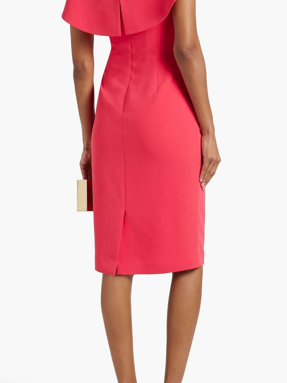 cape-effect crepe dress