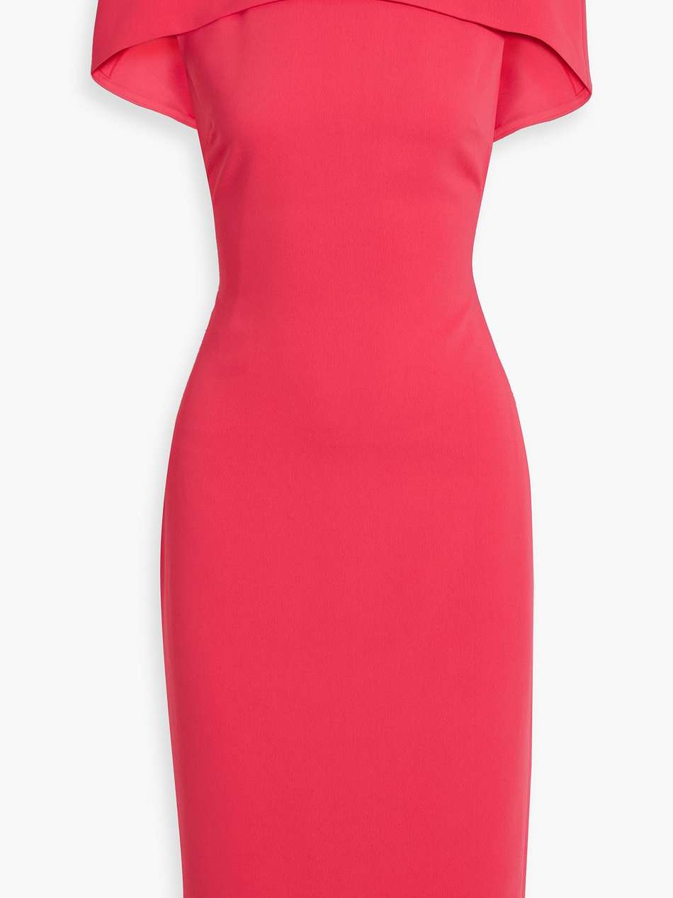 cape-effect crepe dress