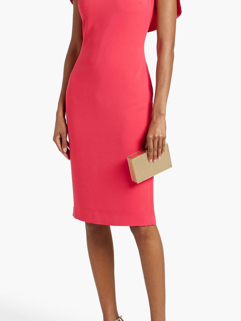 cape-effect crepe dress