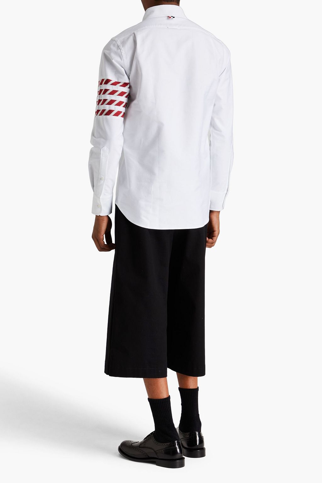 THOM BROWNE Striped cotton Oxford shirt
