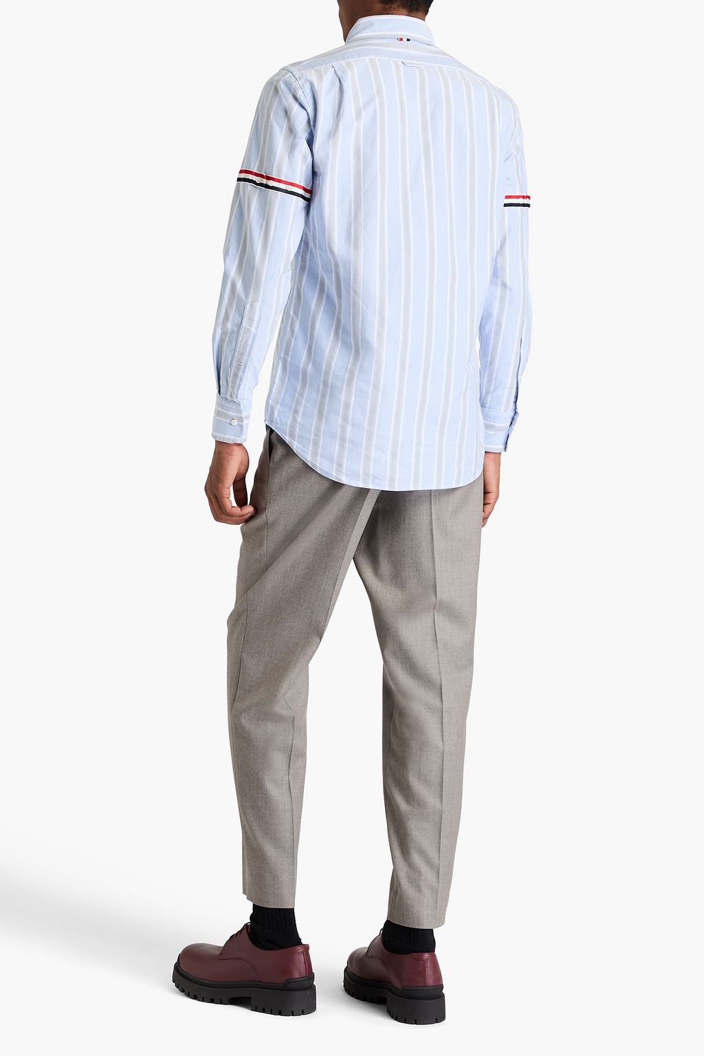 THOM BROWNE Striped cotton Oxford shirt