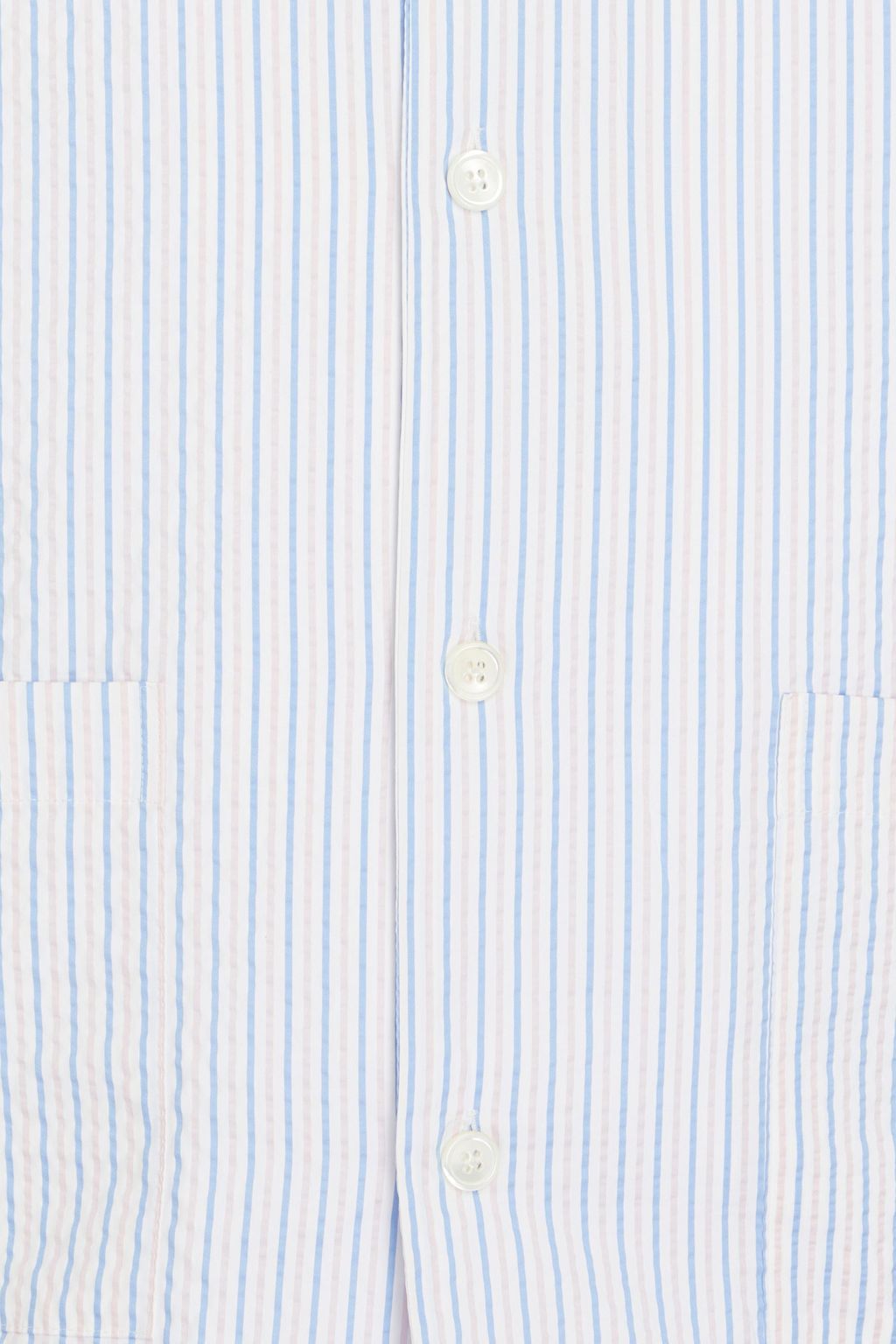 THOM BROWNE 스트라이프 시어서커 셔츠