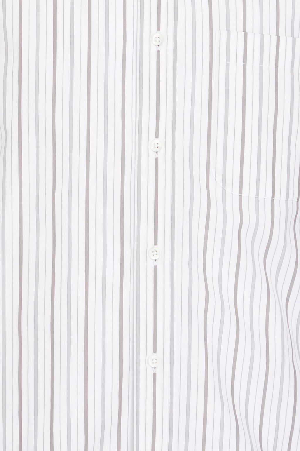 THOM BROWNE Striped cotton-poplin shirt