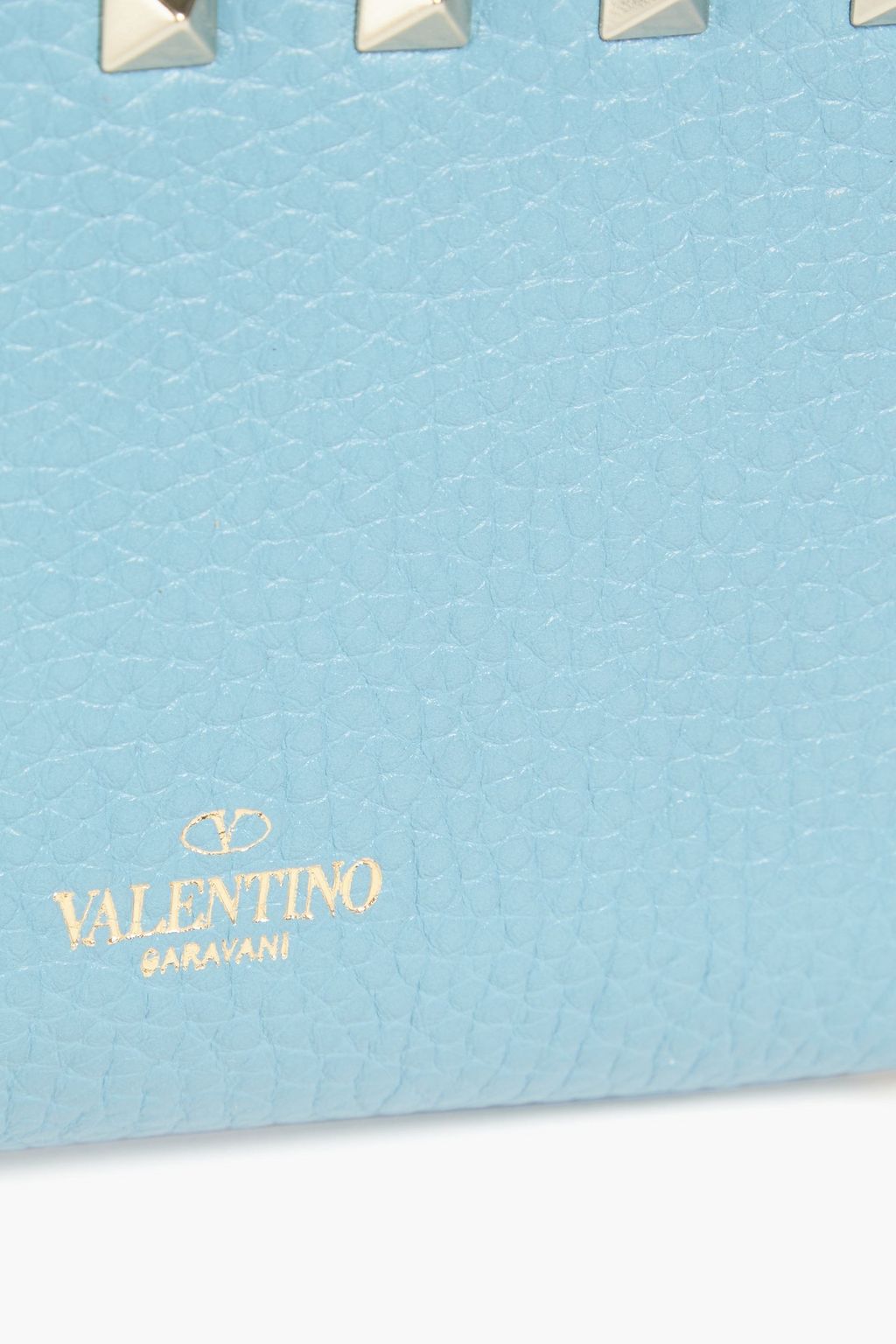 VALENTINO GARAVANI Rockstud pebbled-leather wallet