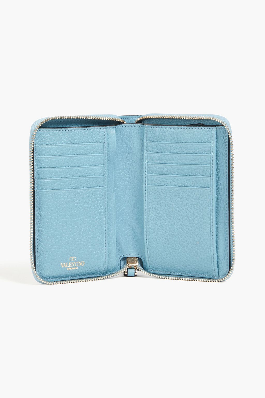 VALENTINO GARAVANI Rockstud pebbled-leather wallet