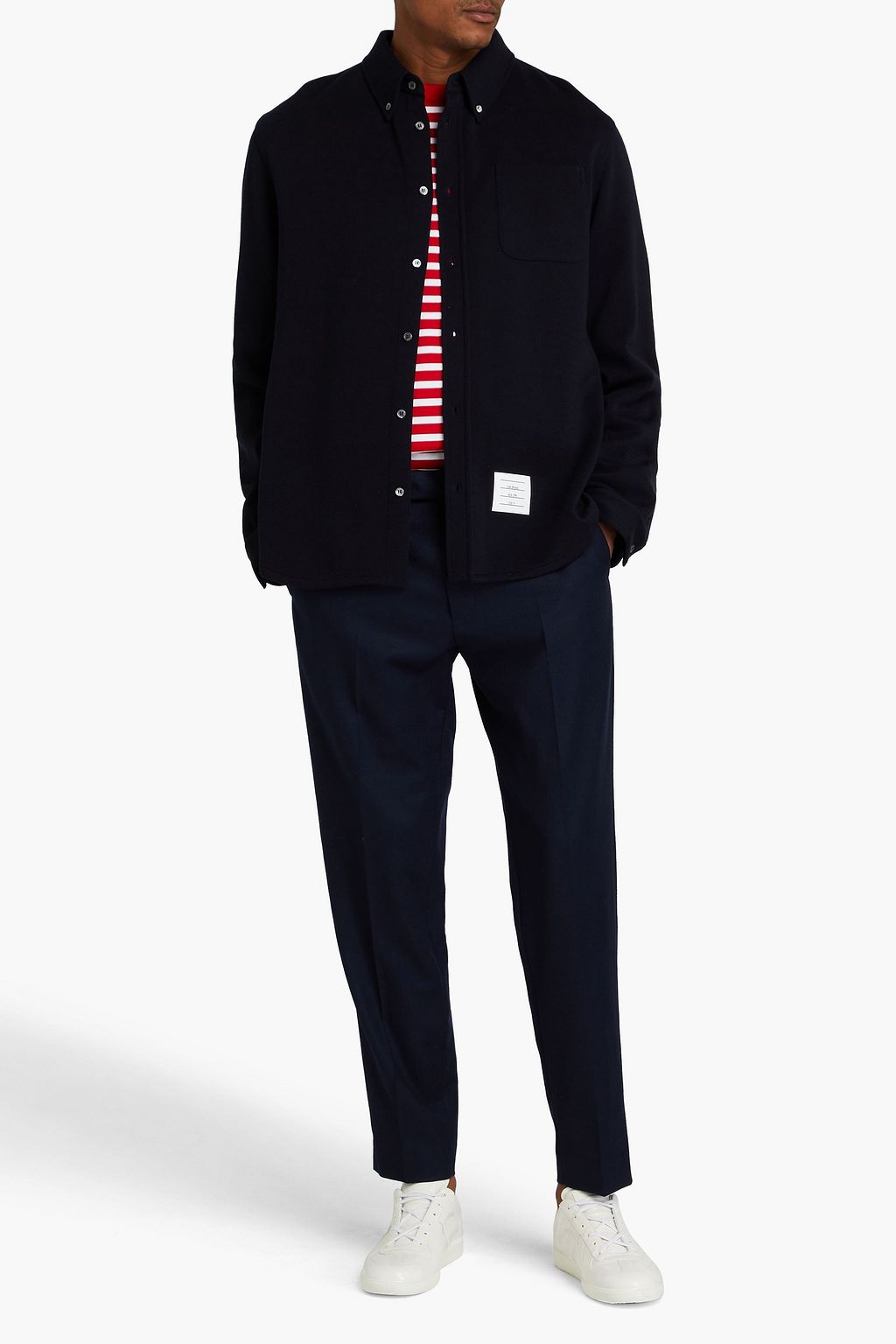THOM BROWNE قميص من الصوف