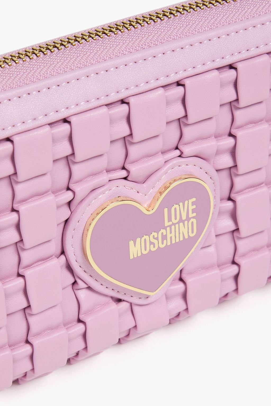 LOVE MOSCHINO Woven faux leather wallet