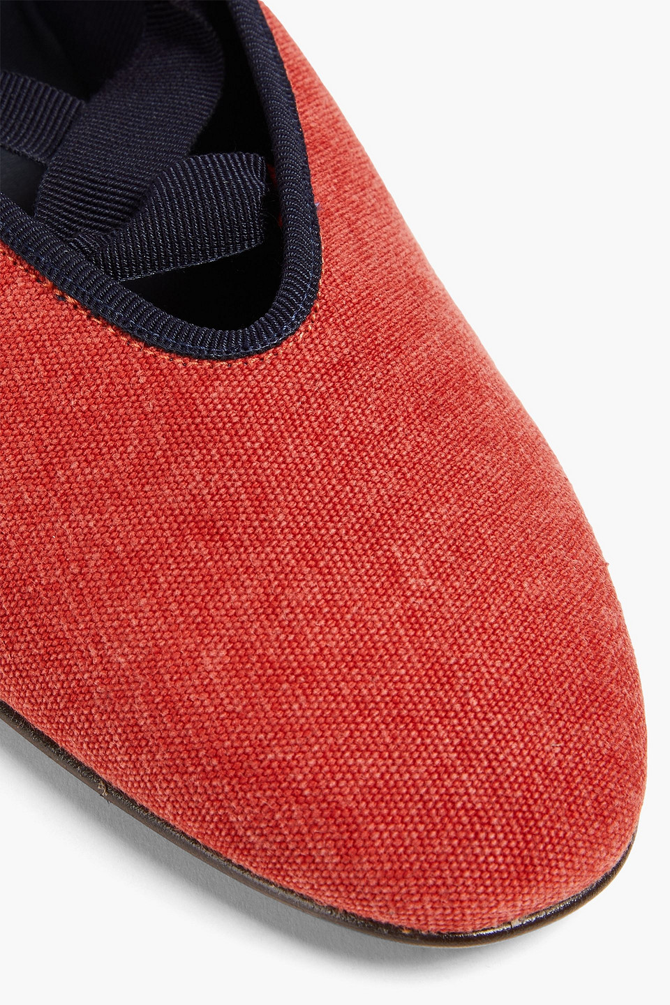 Alex Mill Juliet Canvas Ballet Flats In Red