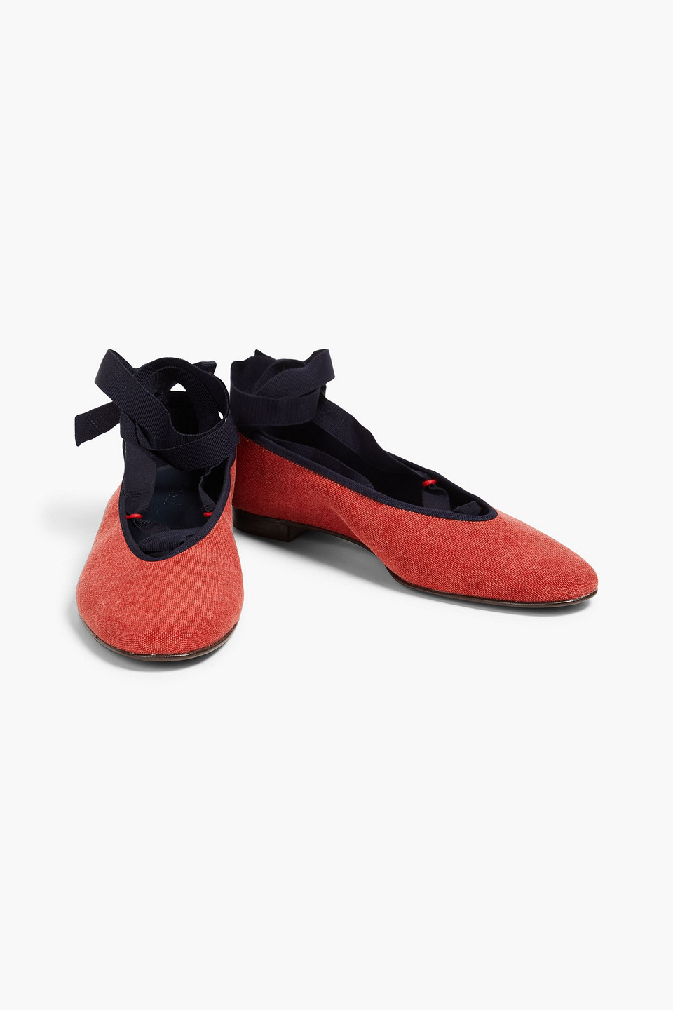 Alex Mill Juliet Canvas Ballet Flats In Red